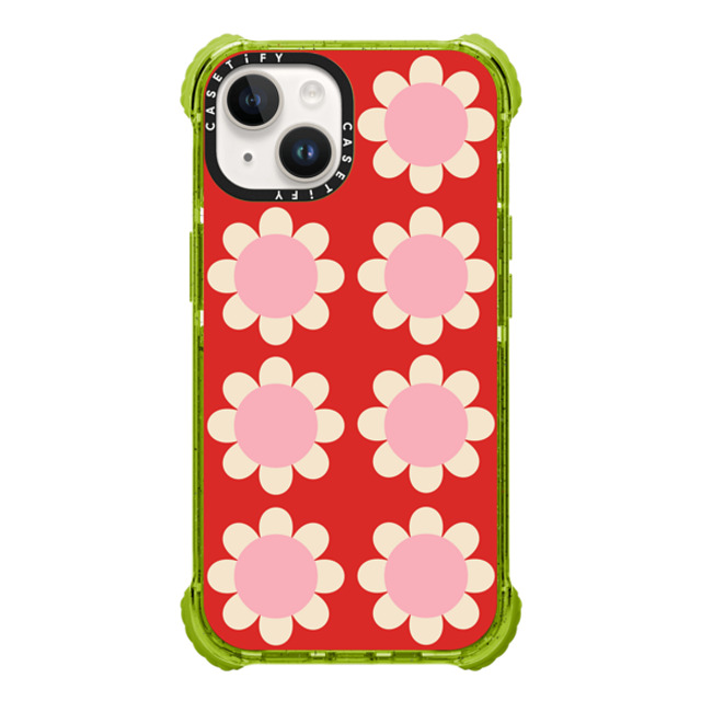 The House That Lars Built x CASETiFY iPhone 14 Case Floral,Pattern Kiwi ウルトラインパクトケース Retro Floral Red and Pink Mother's Day The House That Lars Built x CASETiFY iPhone 14 Case Floral,Pattern Kiwi ウルトラインパクトケース Retro Floral Red and Pink Mother's Day