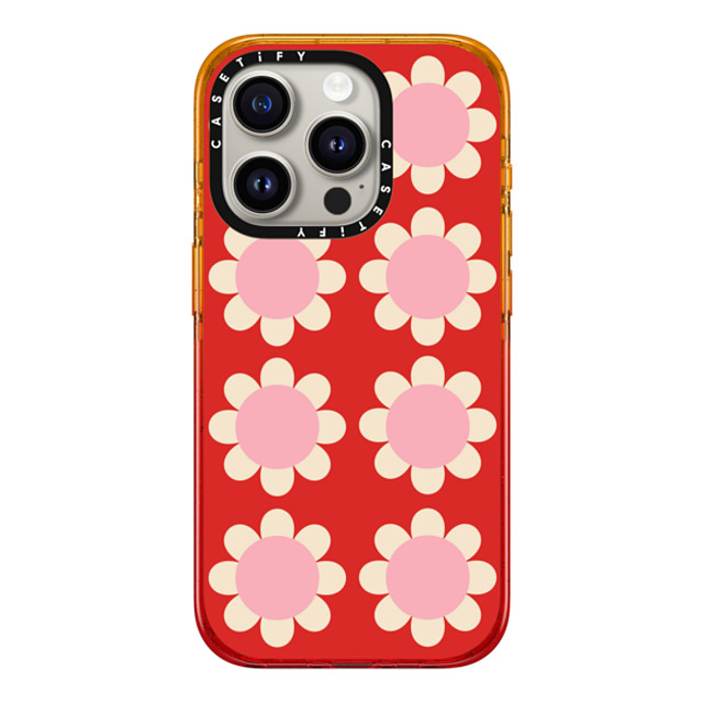 The House That Lars Built x CASETiFY iPhone 15 Pro Case Floral,Pattern Peach Haze Impact Case Retro Floral Red and Pink Father's Day The House That Lars Built x CASETiFY iPhone 15 Pro Case Floral,Pattern Peach Haze Impact Case Retro Floral Red and Pink Father's Day