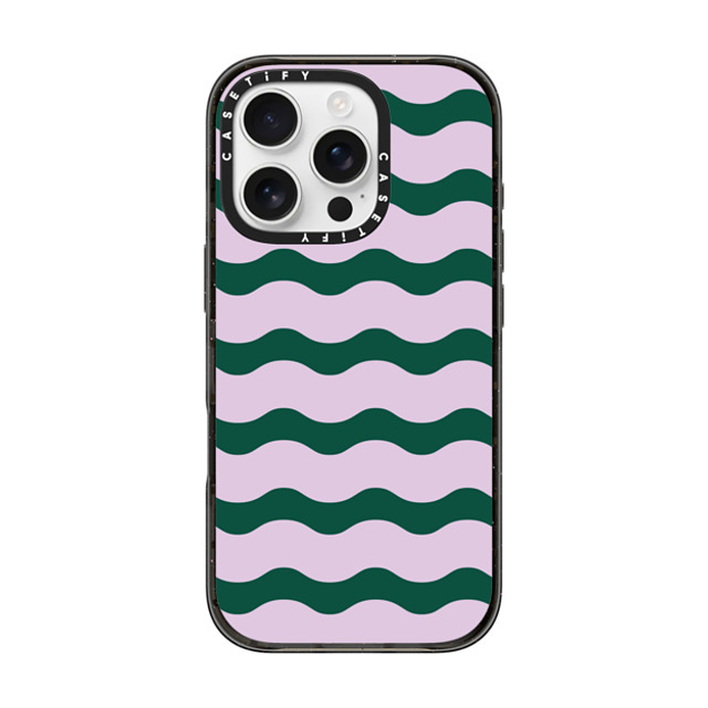 The House That Lars Built x CASETiFY iPhone 16 Pro ケース Pattern,Abstract ブラック インパクトケース Lilac And Green Wavy Stripe Back to School The House That Lars Built x CASETiFY iPhone 16 Pro ケース Pattern,Abstract ブラック インパクトケース Lilac And Green Wavy Stripe Back to School