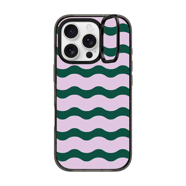 The House That Lars Built x CASETiFY iPhone 16 Pro Case Pattern,Abstract Black インパクトリングスタンドケース MagSafe対応 Lilac And Green Wavy Stripe Father's Day The House That Lars Built x CASETiFY iPhone 16 Pro Case Pattern,Abstract Black インパクトリングスタンドケース MagSafe対応 Lilac And Green Wavy Stripe Father's Day