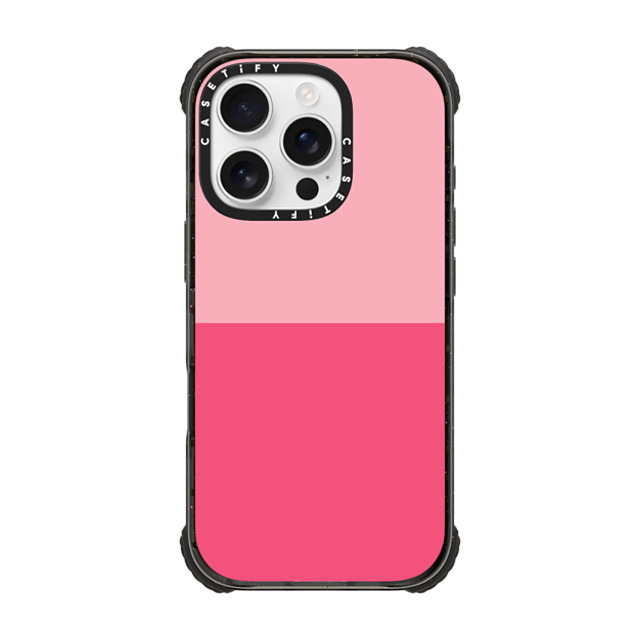 The House That Lars Built x CASETiFY iPhone 16 Pro Case Black ウルトラ インパクトケース MagSafe 対応 Two Toned Pink Color Block The House That Lars Built x CASETiFY iPhone 16 Pro Case Black ウルトラ インパクトケース MagSafe 対応 Two Toned Pink Color Block