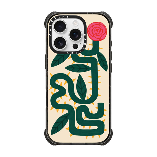 The House That Lars Built x CASETiFY iPhone 16 Pro ケース Summer,Floral ブラック ウルトラ インパクトケース MagSafe 対応 Rose Father's Day The House That Lars Built x CASETiFY iPhone 16 Pro ケース Summer,Floral ブラック ウルトラ インパクトケース MagSafe 対応 Rose Father's Day