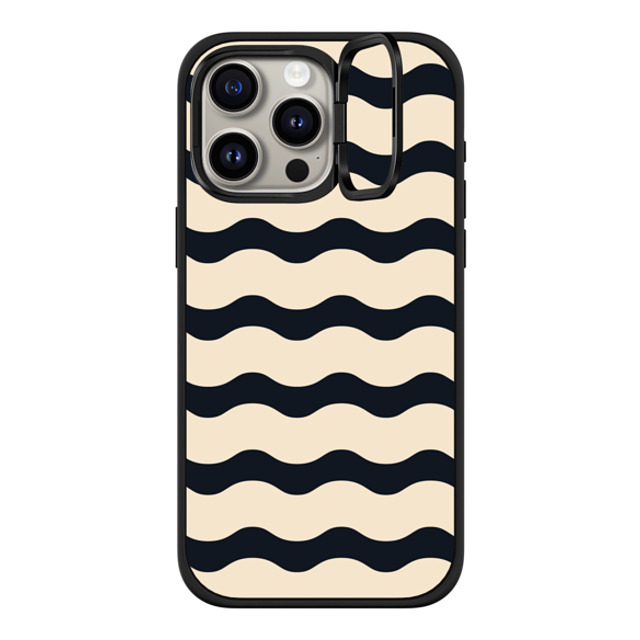 The House That Lars Built x CASETiFY iPhone 15 Pro Max ケース Pattern,Abstract マットブラック インパクトリングスタンドケース MagSafe対応 Black And White Wavy Stripe Back to School The House That Lars Built x CASETiFY iPhone 15 Pro Max ケース Pattern,Abstract マットブラック インパクトリングスタンドケース MagSafe対応 Black And White Wavy Stripe Back to School