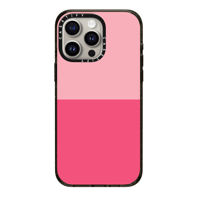 The House That Lars Built x CASETiFY iPhone 15 Pro Max ケース ブラック インパクトケース Two Toned Pink Color Block