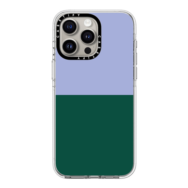 The House That Lars Built x CASETiFY iPhone 15 Pro Max ケース クリア クリア ケース MagSafe対応 Periwinkle And Green Color Block