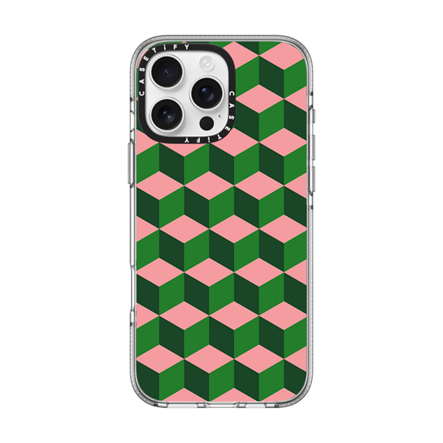 The House That Lars Built x CASETiFY iPhone 16 Pro Max ケース Checkered,Pattern クリア クリア ケース MagSafe対応 Tumbling Block Green Back to School The House That Lars Built x CASETiFY iPhone 16 Pro Max ケース Checkered,Pattern クリア クリア ケース MagSafe対応 Tumbling Block Green Back to School
