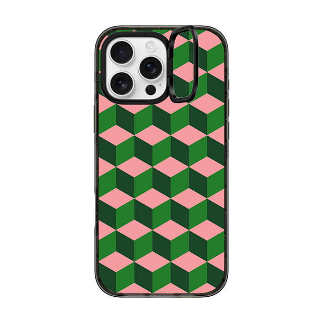 The House That Lars Built x CASETiFY iPhone 16 Pro Max ケース Checkered,Pattern ブラック インパクトリングスタンドケース MagSafe対応 Tumbling Block Green Back to School The House That Lars Built x CASETiFY iPhone 16 Pro Max ケース Checkered,Pattern ブラック インパクトリングスタンドケース MagSafe対応 Tumbling Block Green Back to School