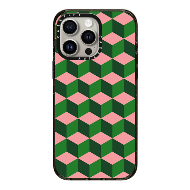The House That Lars Built x CASETiFY iPhone 15 Pro Max ケース Checkered,Pattern ブラック インパクトケース MagSafe対応 Tumbling Block Green Back to School The House That Lars Built x CASETiFY iPhone 15 Pro Max ケース Checkered,Pattern ブラック インパクトケース MagSafe対応 Tumbling Block Green Back to School