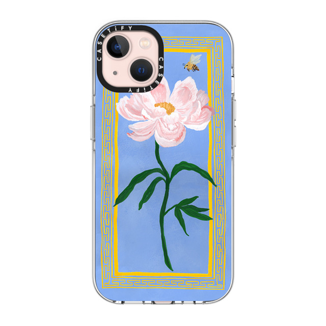 The House That Lars Built x CASETiFY iPhone 13 ケース クリア クリア ケース MagSafe対応 Garden Peony