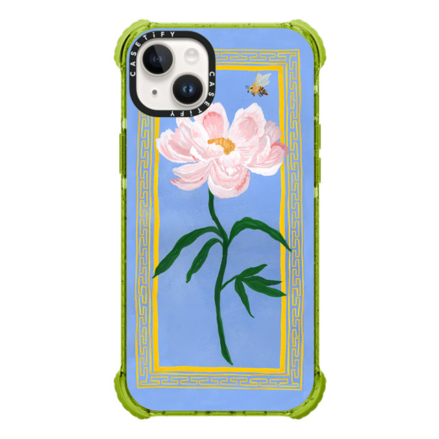 The House That Lars Built x CASETiFY iPhone 14 Plus Case Kiwi ウルトラインパクトケース Garden Peony The House That Lars Built x CASETiFY iPhone 14 Plus Case Kiwi ウルトラインパクトケース Garden Peony