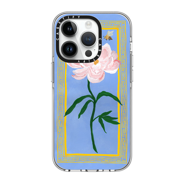 The House That Lars Built x CASETiFY iPhone 14 Pro ケース クリア クリア ケース MagSafe対応 Garden Peony