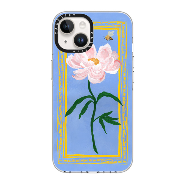 The House That Lars Built x CASETiFY iPhone 14 ケース クリア クリア ケース MagSafe対応 Garden Peony