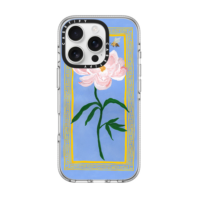 The House That Lars Built x CASETiFY iPhone 16 Pro ケース クリア クリア ケース MagSafe対応 Garden Peony