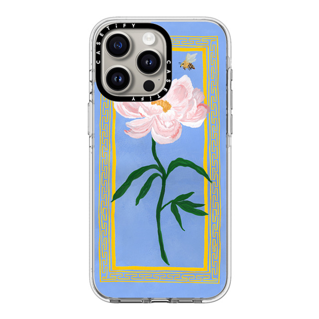 The House That Lars Built x CASETiFY iPhone 15 Pro Max ケース クリア クリア ケース MagSafe対応 Garden Peony