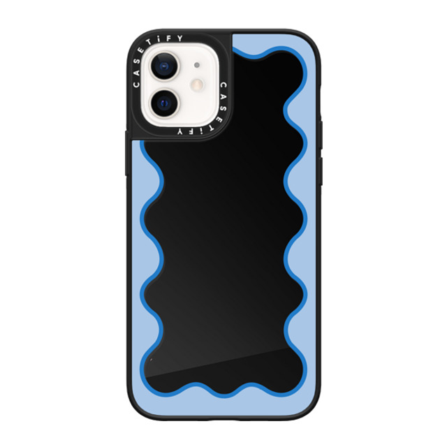 The House That Lars Built x CASETiFY iPhone 12 Case Geometric,Abstract Black on Black ミラーケース MagSafe対応 Blue Wavy Border Father's Day The House That Lars Built x CASETiFY iPhone 12 Case Geometric,Abstract Black on Black ミラーケース MagSafe対応 Blue Wavy Border Father's Day