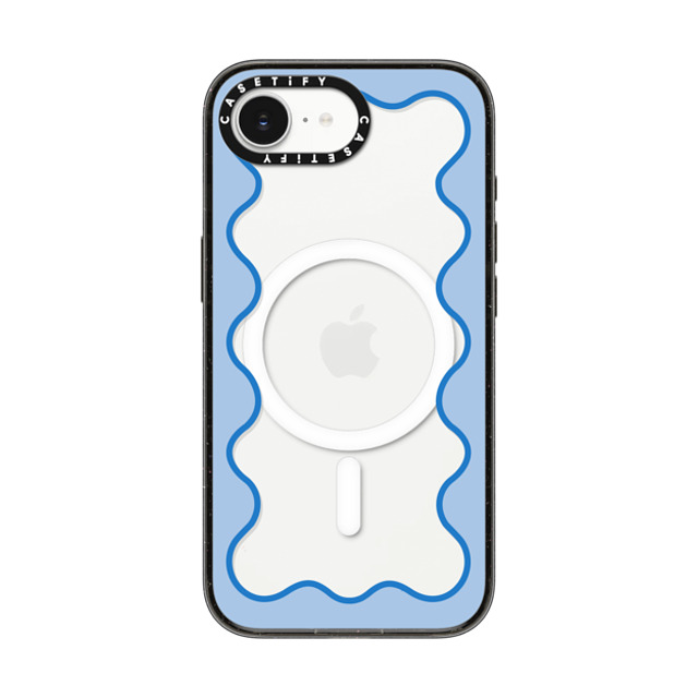 The House That Lars Built x CASETiFY iPhone 16e Case Geometric,Abstract Black Impact Case MagSafe Compatible Blue Wavy Border Back to School The House That Lars Built x CASETiFY iPhone 16e Case Geometric,Abstract Black Impact Case MagSafe Compatible Blue Wavy Border Back to School