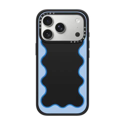 iPhone 17 Pro - Blue Wavy Border