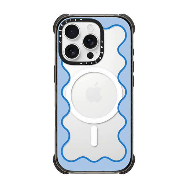 The House That Lars Built x CASETiFY iPhone 16 Pro Case Geometric,Abstract Black ウルトラ インパクトケース MagSafe 対応 Blue Wavy Border Mother's Day The House That Lars Built x CASETiFY iPhone 16 Pro Case Geometric,Abstract Black ウルトラ インパクトケース MagSafe 対応 Blue Wavy Border Mother's Day