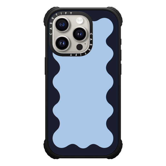 The House That Lars Built x CASETiFY iPhone 15 Pro ケース Preppy,Pattern マットブラック ウルトラ インパクトケース MagSafe 対応 Blue Background Wavy Border Back to School The House That Lars Built x CASETiFY iPhone 15 Pro ケース Preppy,Pattern マットブラック ウルトラ インパクトケース MagSafe 対応 Blue Background Wavy Border Back to School