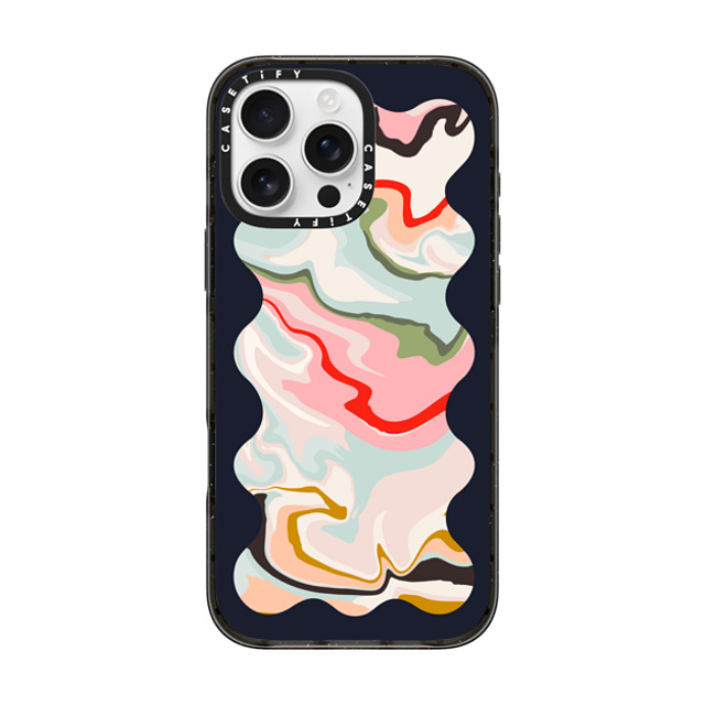The House That Lars Built x CASETiFY iPhone 16 Pro Max Case Geometric,Fine Art Black インパクトケース Retro Rainbow with Black Wavy Border Mother's Day The House That Lars Built x CASETiFY iPhone 16 Pro Max Case Geometric,Fine Art Black インパクトケース Retro Rainbow with Black Wavy Border Mother's Day