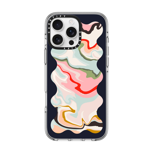 The House That Lars Built x CASETiFY iPhone 16 Pro Max Case Geometric,Fine Art クリア クリア ケース MagSafe対応 Retro Rainbow with Black Wavy Border Back to School The House That Lars Built x CASETiFY iPhone 16 Pro Max Case Geometric,Fine Art クリア クリア ケース MagSafe対応 Retro Rainbow with Black Wavy Border Back to School