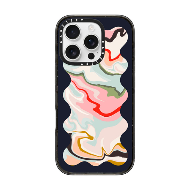 The House That Lars Built x CASETiFY iPhone 16 Pro Case Geometric,Fine Art Black Impact Case Retro Rainbow with Black Wavy Border Mother's Day The House That Lars Built x CASETiFY iPhone 16 Pro Case Geometric,Fine Art Black Impact Case Retro Rainbow with Black Wavy Border Mother's Day