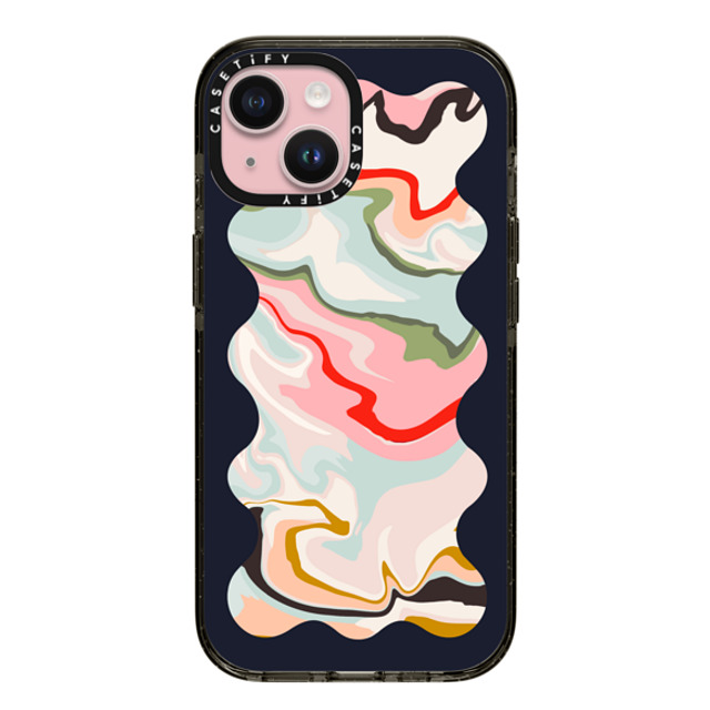 The House That Lars Built x CASETiFY iPhone 15 Case Geometric,Fine Art Black インパクトケース Retro Rainbow with Black Wavy Border Mother's Day The House That Lars Built x CASETiFY iPhone 15 Case Geometric,Fine Art Black インパクトケース Retro Rainbow with Black Wavy Border Mother's Day