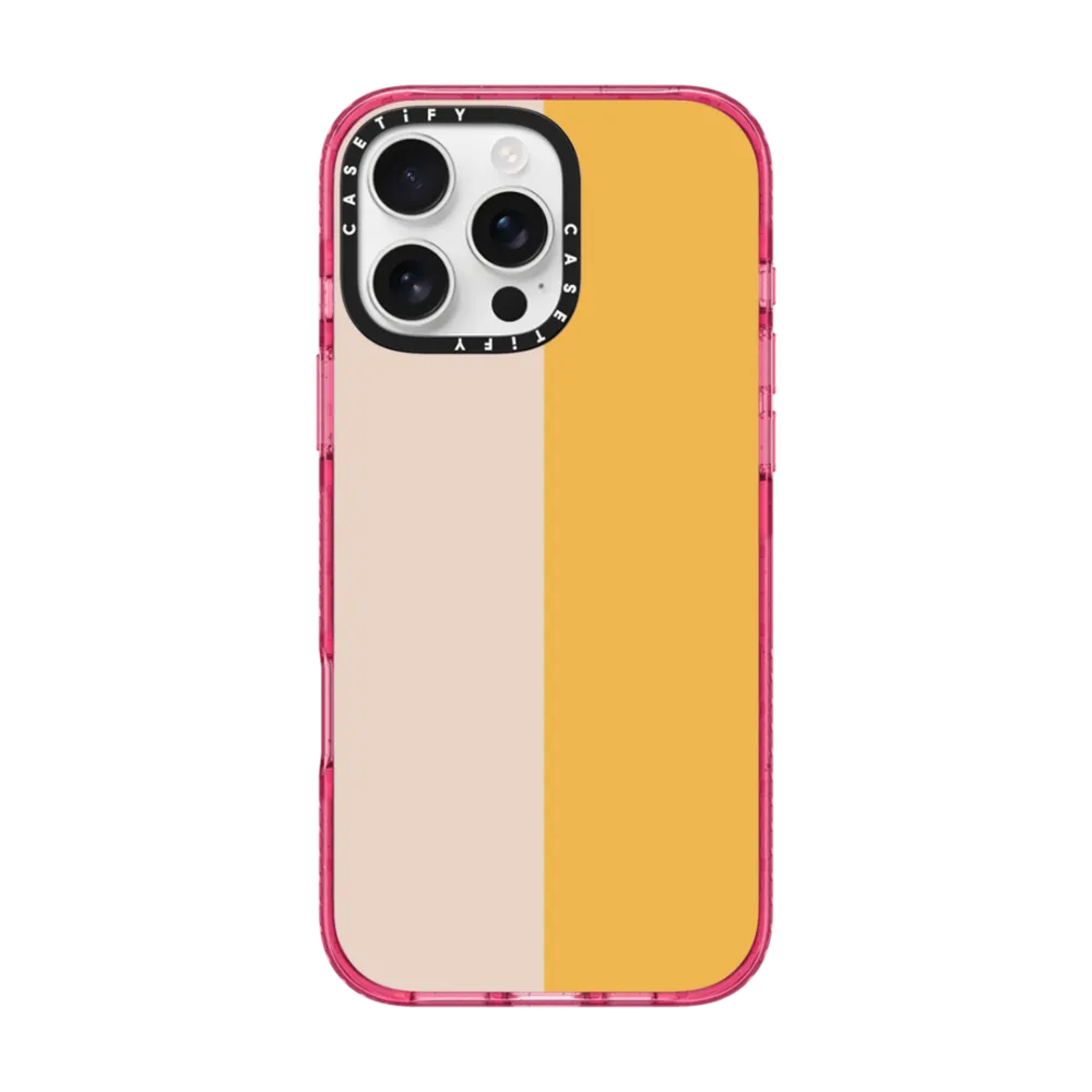 Impact iPhone 16 Pro Max Case MagSafe Compatible - Peach and Yellow Colorblock