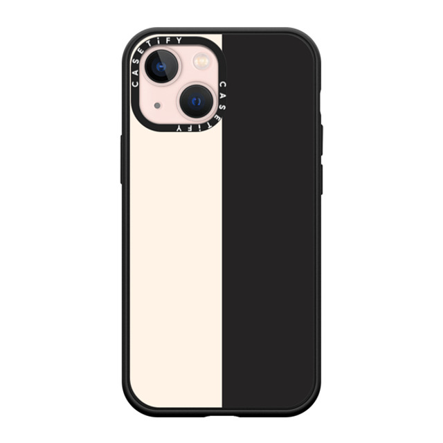 The House That Lars Built x CASETiFY iPhone 13 Mini ケース Geometric,Abstract マットブラック インパクトケース MagSafe対応 White/Black Colorblock Father's Day The House That Lars Built x CASETiFY iPhone 13 Mini ケース Geometric,Abstract マットブラック インパクトケース MagSafe対応 White/Black Colorblock Father's Day