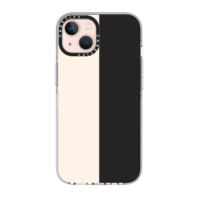 The House That Lars Built x CASETiFY iPhone 13 ケース クリア クリア ケース MagSafe対応 White/Black Colorblock