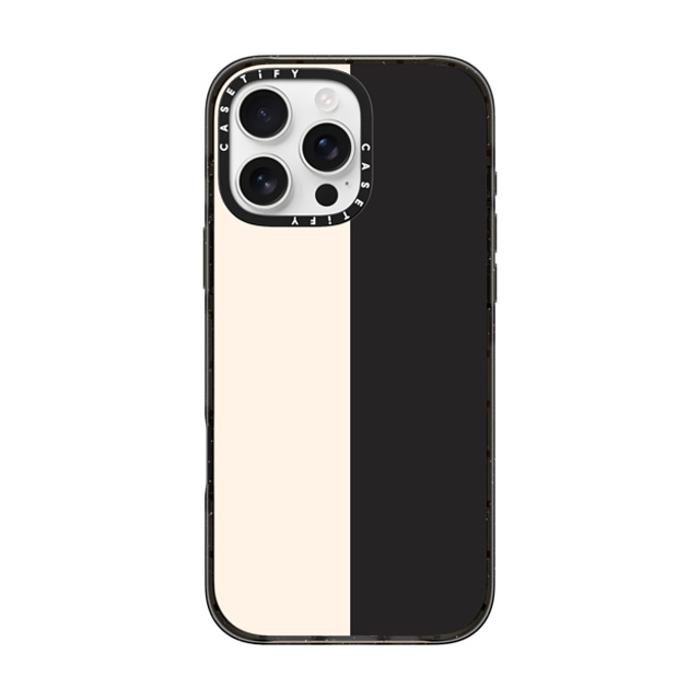 The House That Lars Built x CASETiFY iPhone 16 Pro Max ケース ブラック インパクトケース White/Black Colorblock