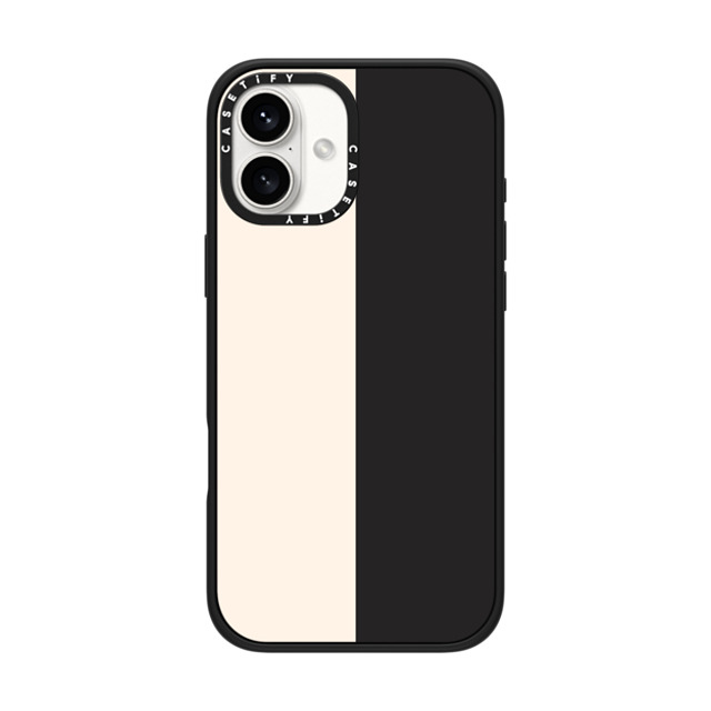 The House That Lars Built x CASETiFY iPhone 16 Plus ケース マットブラック インパクトケース White/Black Colorblock