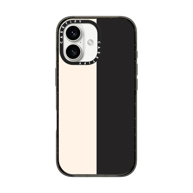 The House That Lars Built x CASETiFY iPhone 16 ケース ブラック インパクトケース White/Black Colorblock