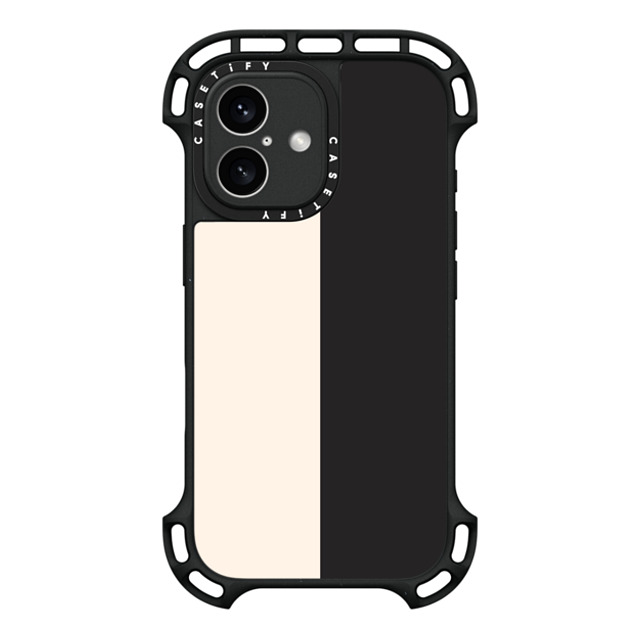 The House That Lars Built x CASETiFY iPhone 16 ケース ブラック ウルトラ バウンスケース MagSafe対応 White/Black Colorblock