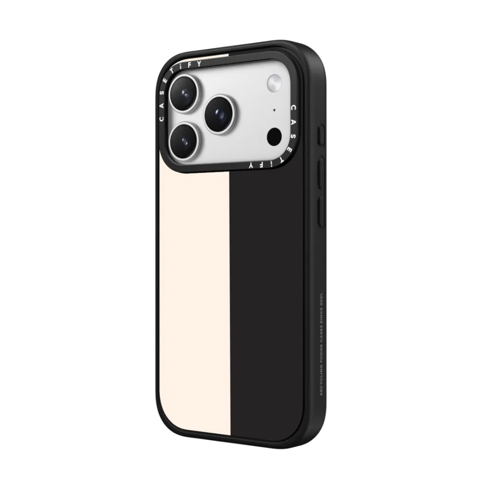 Impact iPhone 17 Pro Case MagSafe Compatible - White/Black Colorblock