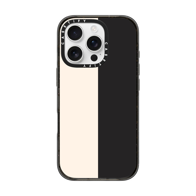 The House That Lars Built x CASETiFY iPhone 16 Pro ケース ブラック インパクトケース White/Black Colorblock