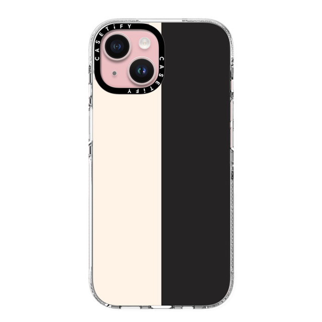 The House That Lars Built x CASETiFY iPhone 15 ケース クリア クリア ケース MagSafe対応 White/Black Colorblock