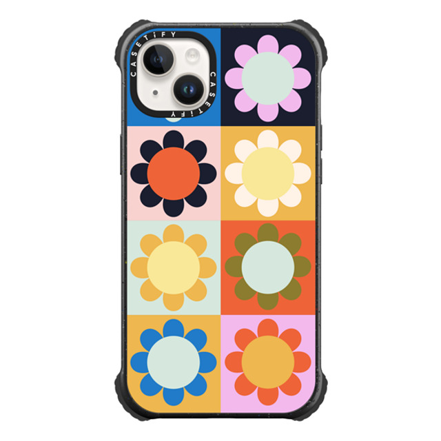 The House That Lars Built x CASETiFY iPhone 14 Plus ケース Floral,Geometric マットブラック ウルトラインパクトケース Retro Florals Father's Day The House That Lars Built x CASETiFY iPhone 14 Plus ケース Floral,Geometric マットブラック ウルトラインパクトケース Retro Florals Father's Day