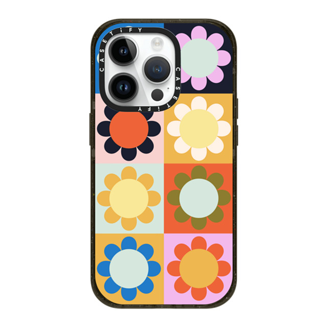 The House That Lars Built x CASETiFY iPhone 14 Pro ケース ブラック インパクトケース MagSafe対応 Retro Florals