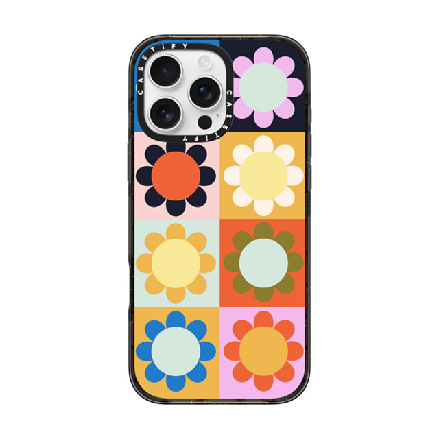 The House That Lars Built x CASETiFY iPhone 16 Pro Max ケース ブラック インパクトケース Retro Florals