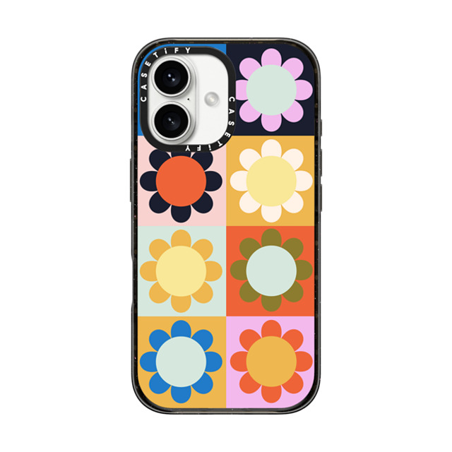 The House That Lars Built x CASETiFY iPhone 16 ケース ブラック インパクトケース MagSafe対応 Retro Florals