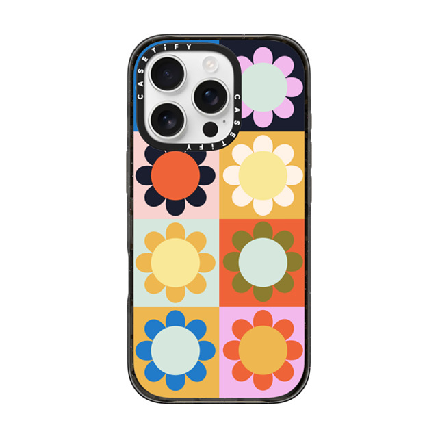 The House That Lars Built x CASETiFY iPhone 16 Pro ケース ブラック インパクトケース MagSafe対応 Retro Florals