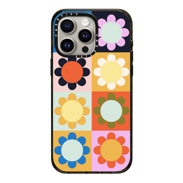 The House That Lars Built x CASETiFY iPhone 15 Pro Max ケース ブラック インパクトケース Retro Florals