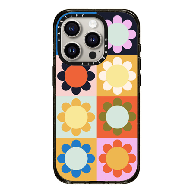 The House That Lars Built x CASETiFY iPhone 15 Pro ケース ブラック インパクトケース Retro Florals