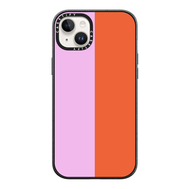 The House That Lars Built x CASETiFY iPhone 14 Plus ケース Geometric,Abstract マットブラック インパクトケース Pink/Red Colorblock Father's Day The House That Lars Built x CASETiFY iPhone 14 Plus ケース Geometric,Abstract マットブラック インパクトケース Pink/Red Colorblock Father's Day
