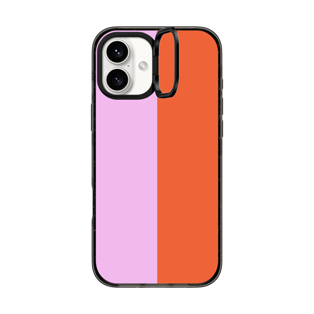 The House That Lars Built x CASETiFY iPhone 16 Plus Case Black インパクトリングスタンドケース MagSafe対応 Pink/Red Colorblock The House That Lars Built x CASETiFY iPhone 16 Plus Case Black インパクトリングスタンドケース MagSafe対応 Pink/Red Colorblock
