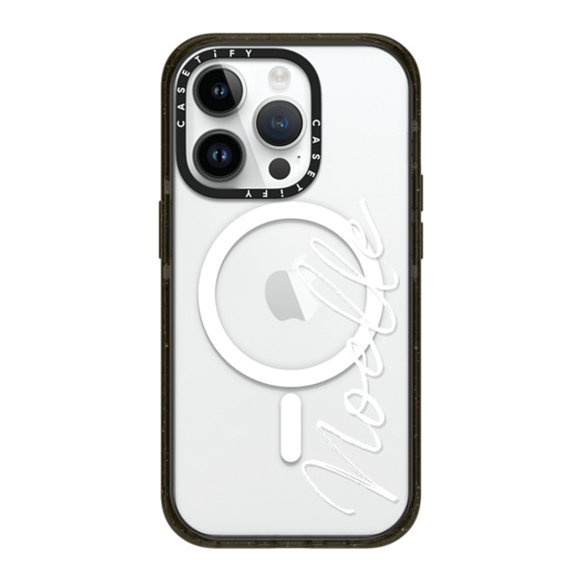 CASETiFY iPhone 14 Pro ケース ブラック インパクトケース MagSafe対応 Customization - (Noelle)