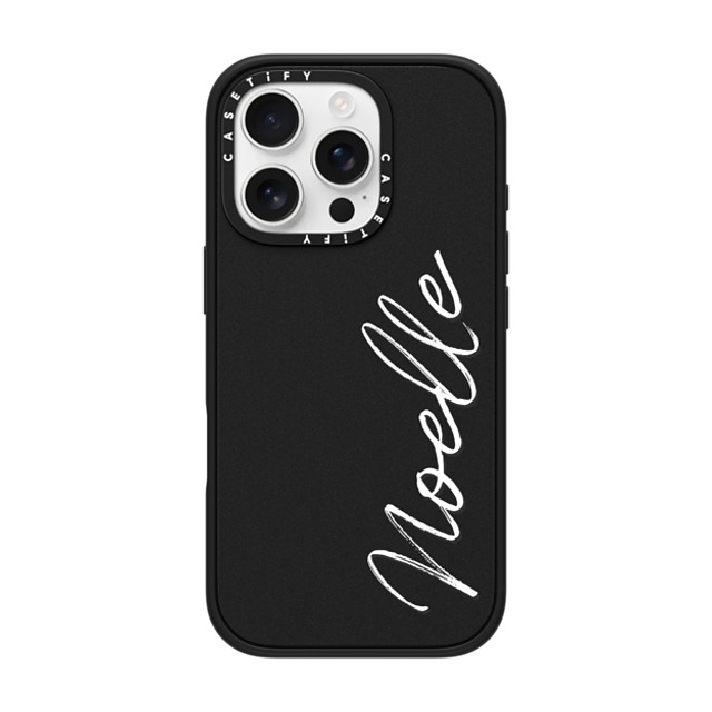 CASETiFY iPhone 16 Pro ケース マットブラック インパクトケース MagSafe対応 Customization - (Noelle)