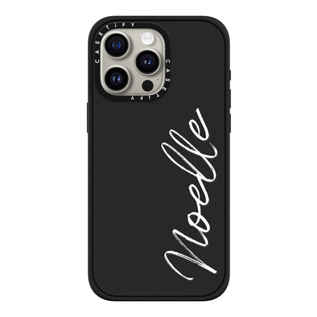 CASETiFY iPhone 15 Pro Max ケース マットブラック インパクトケース MagSafe対応 Customization - (Noelle)