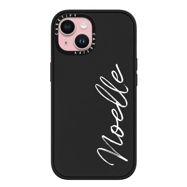 CASETiFY iPhone 15 ケース マットブラック インパクトケース MagSafe対応 Customization - (Noelle)